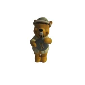 Vintage Disney Safari Winnie The Pooh Porcelain Figurine Explorer Pith Helmet